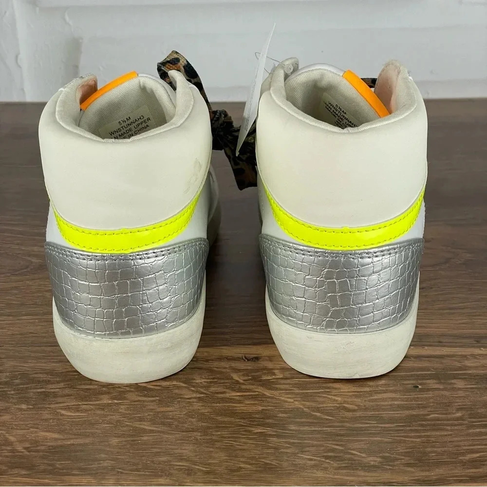 Nine West Stunnah Women's High-Top Sneakers size 5.5 vintage effect - Picture 4 of 9